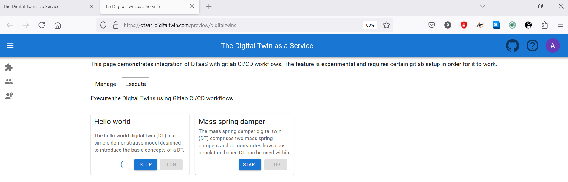 Digital Twin Execute