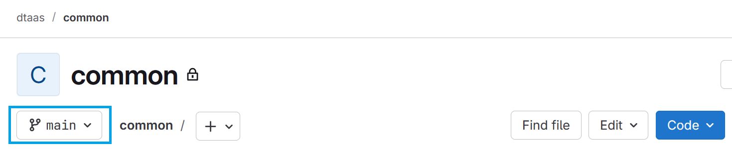 Repository showing branch named "main"