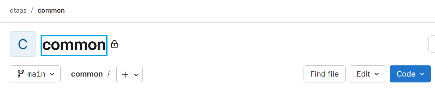 Common library repository named "common"