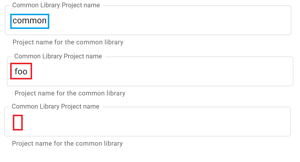 Allowed and unallowed Common values