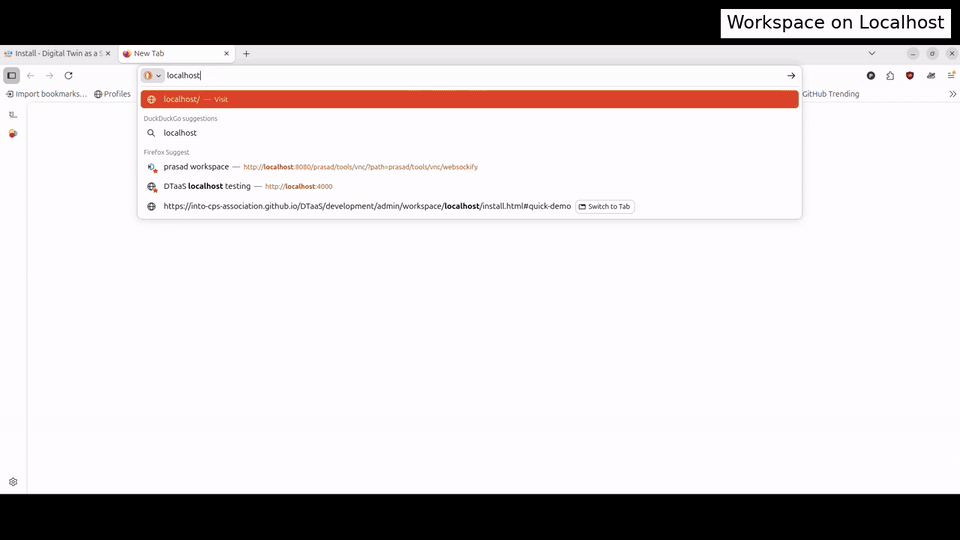 DTaaS user view