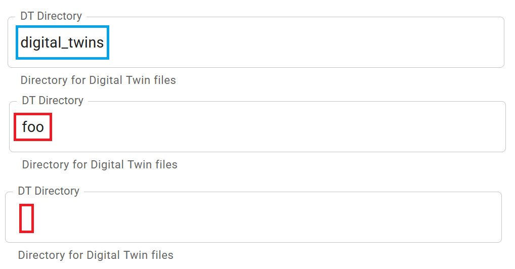 Allowed and unallowed DT directory values