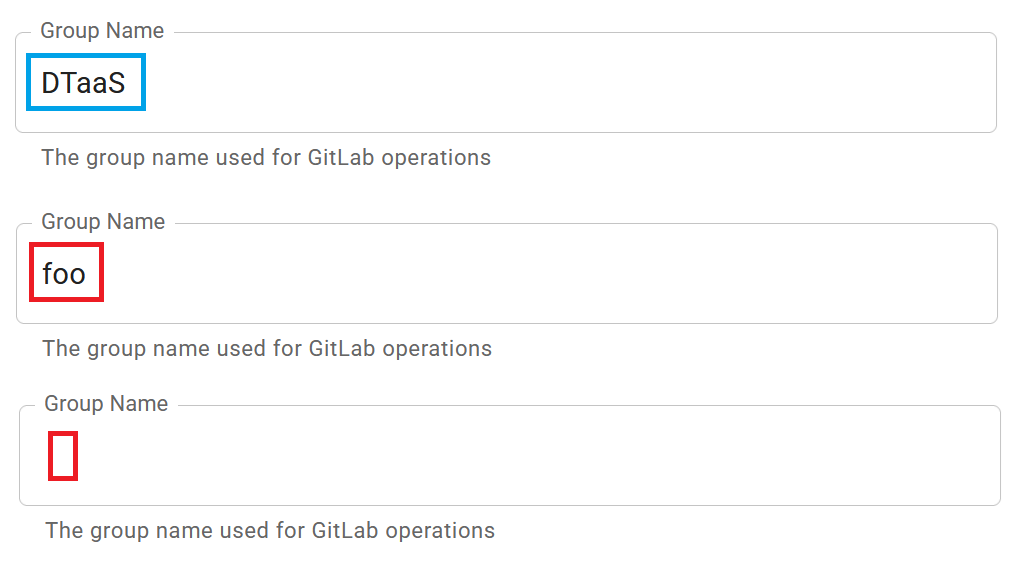 Allowed and unallowed Group values
