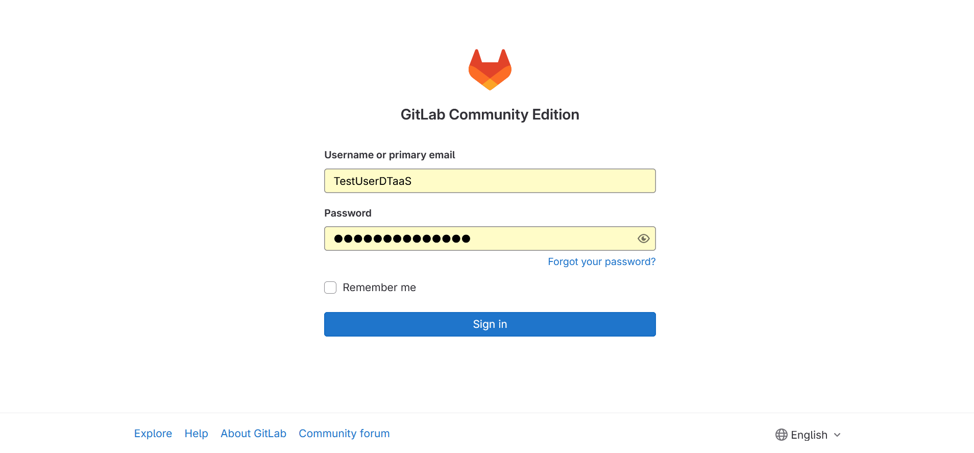 GitLab Sign on
