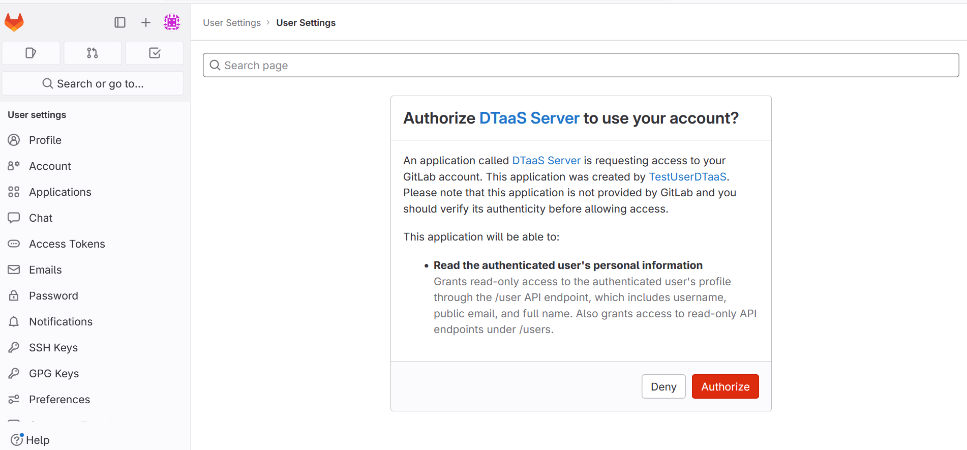 Server Auth Permission